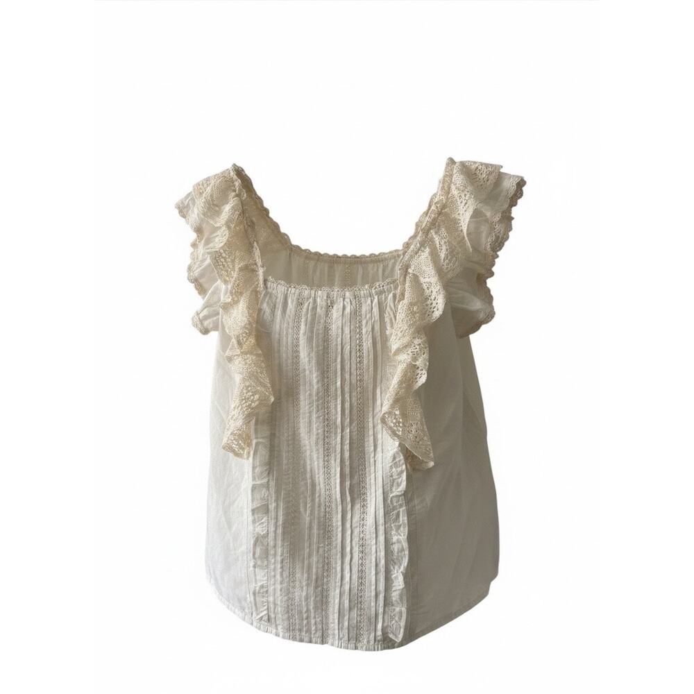 Sézane “Lexi” lace ruffle blouse - Picture 2 of 7